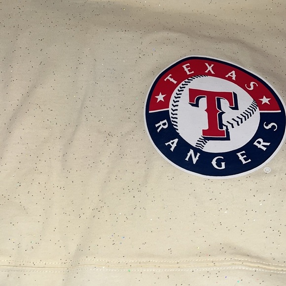 Texas Rangers 2023 World Series Champions Sparkle Long Sleeve T-Shirt |Cream|NEW - Picture 6 of 8
